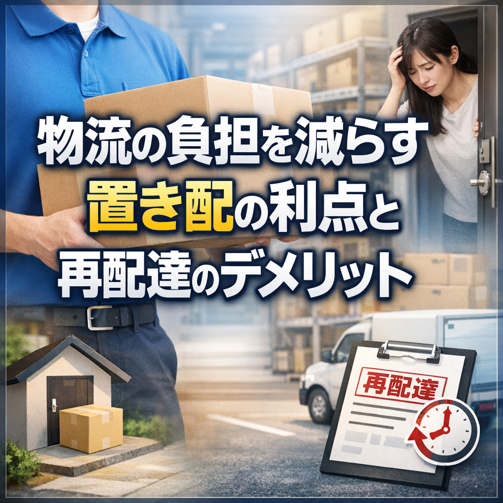 物流の負担を減らす置き配の利点と再配達のデメリット