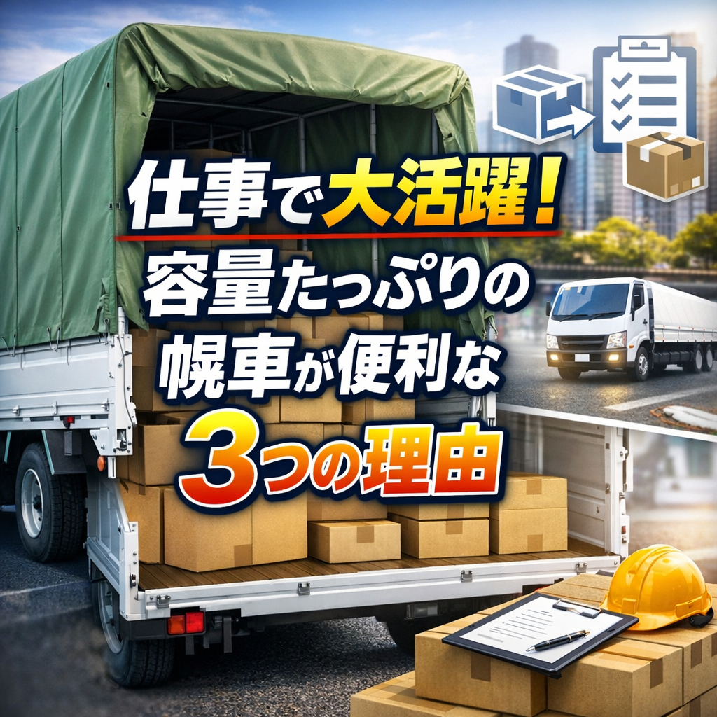 仕事で大活躍！容量たっぷりの幌車が便利な3つの理由